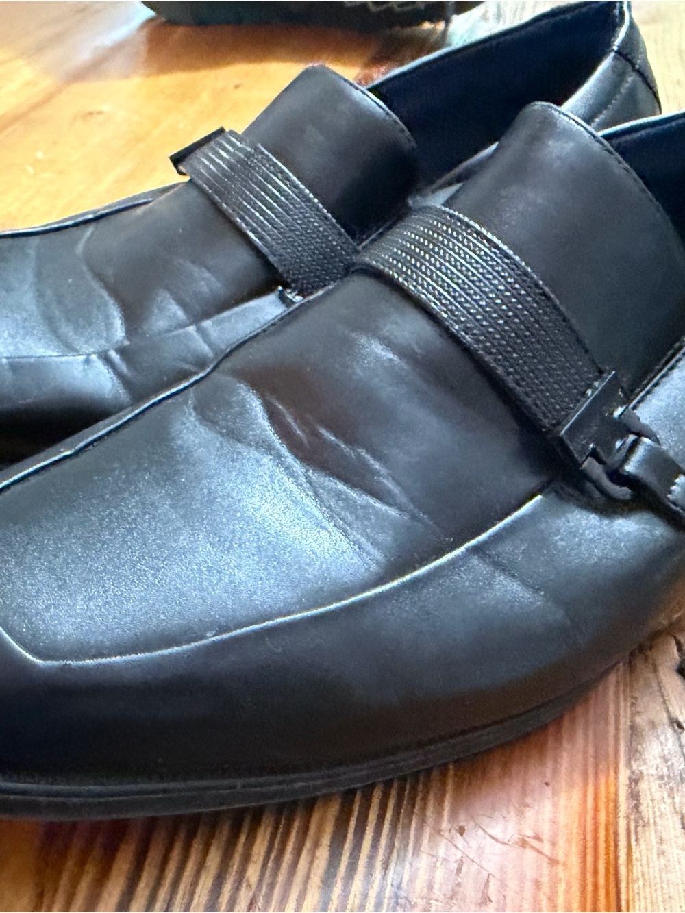 Perry Ellis Black Slip-On Dress Loafers